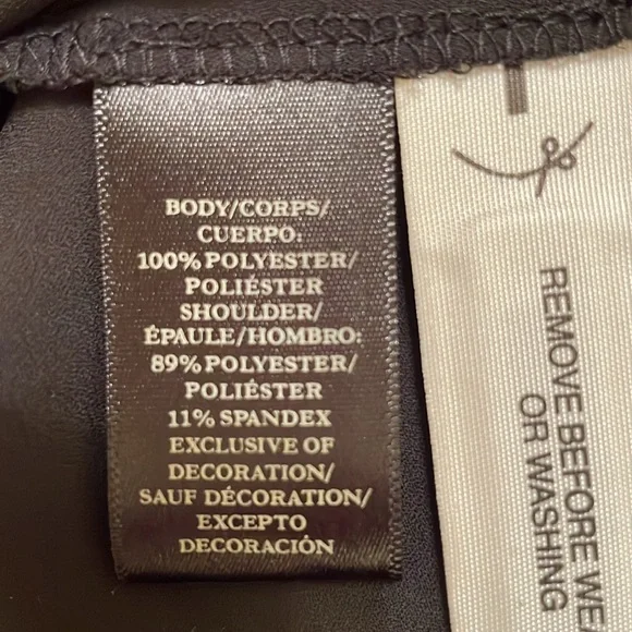 Ann Taylor black mixed media top size 8. - Picture 8 of 8